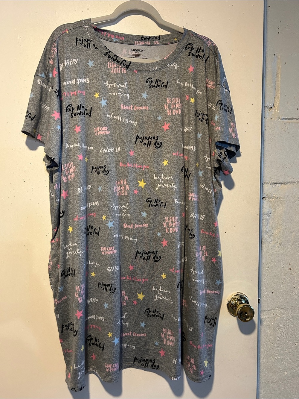 Gray Graphic Sleep Night Gown